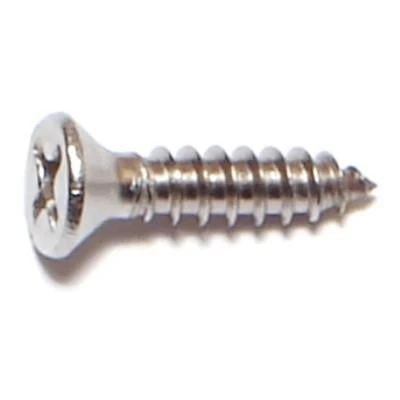 #6 X 5/8 Inch Phillips Flat Head Stainless Steel Sheet Metal Screws 18-8