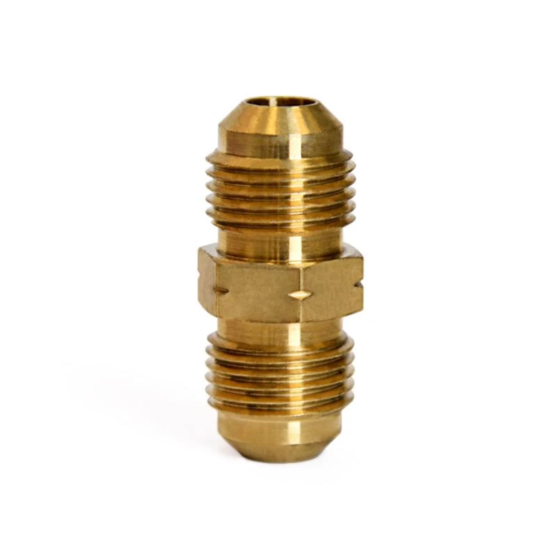 3/8 In. Flare X 3/8 In. D Flare Yellow Brass Union - Durable Plumbing Fitting