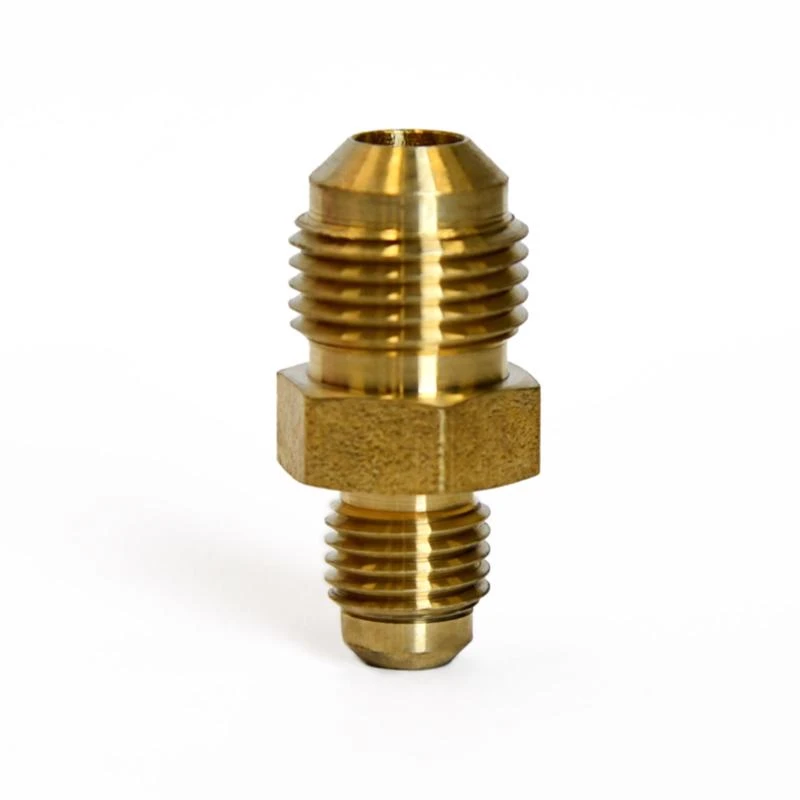 3/8 In. Flare X 1/4 In. D Flare Yellow Brass Union - High Pressure Connection
