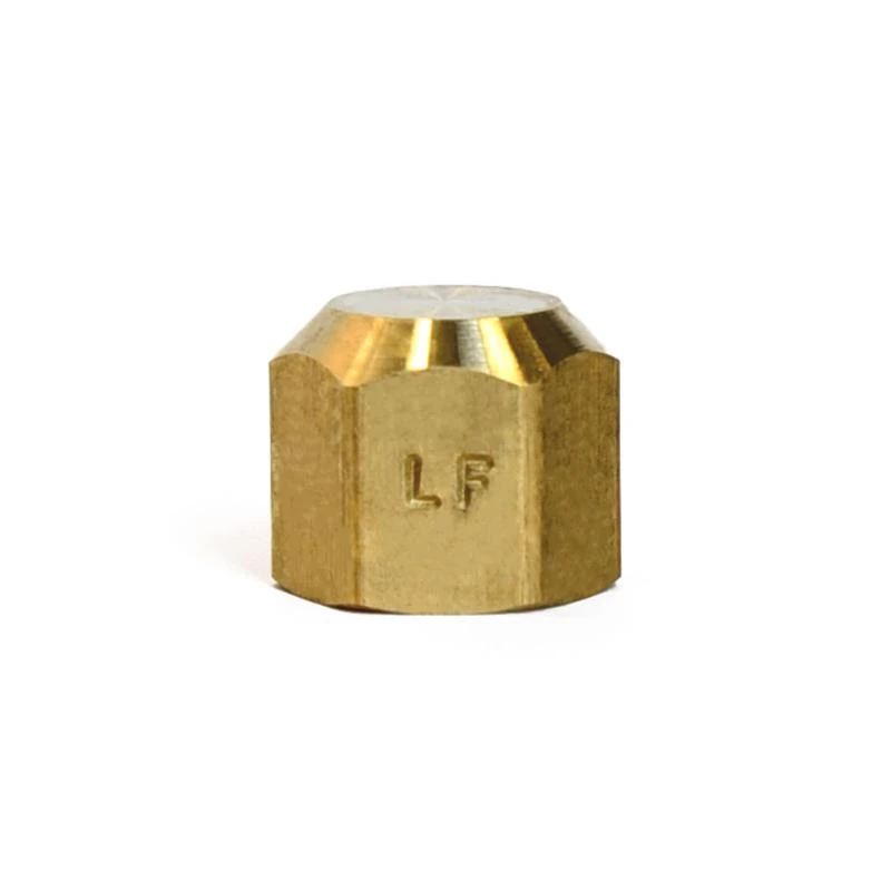 3/8 Inch Flare Brass Cap For Plumbing - Maximum Pressure 1000 Psi