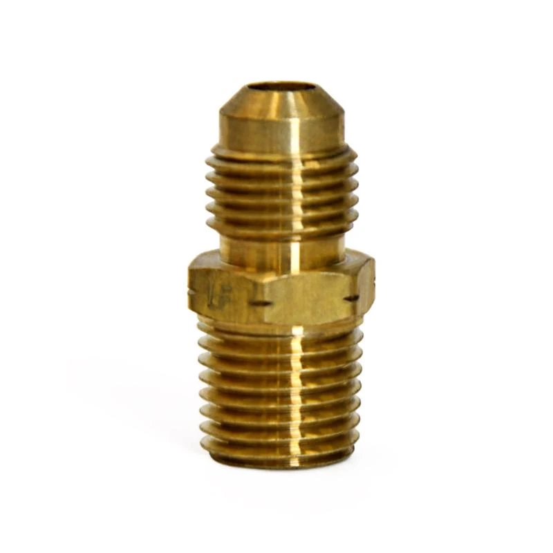 5/16 In. Flare X 1/4 In. D Male Brass Adapter For Plumbing Applications