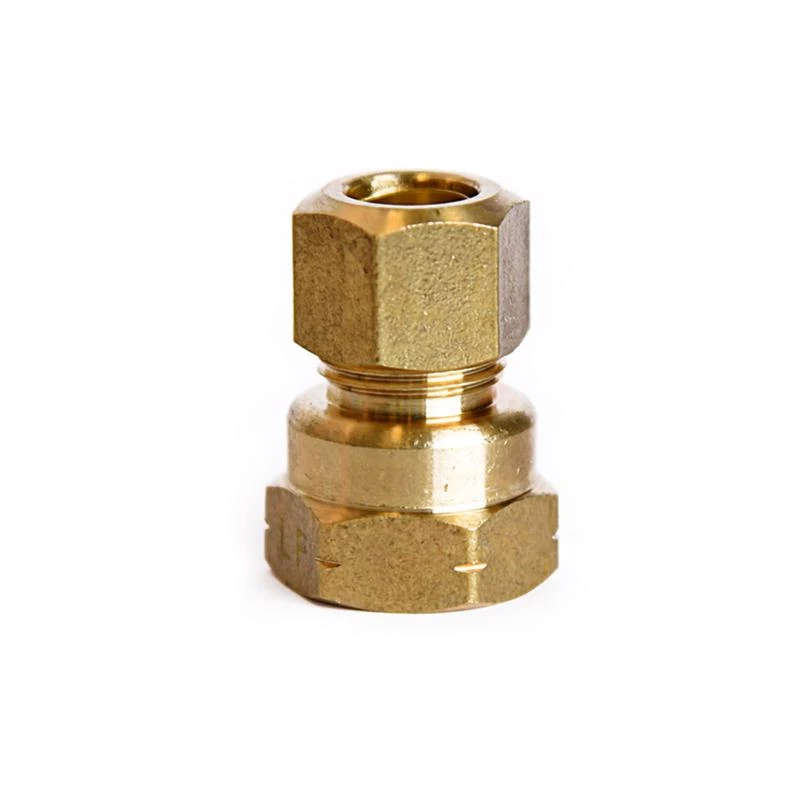 3/8 In. Compression X 3/8 In. D Fpt Brass Coupling For Plumbing Applications