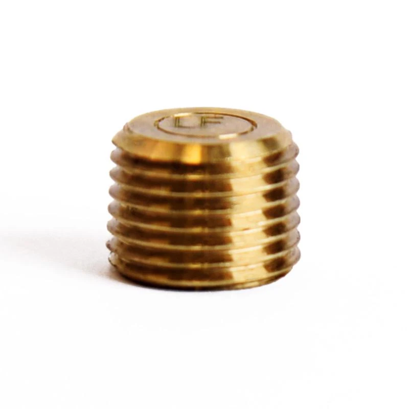 1/8 Inch Mpt Lead-free Brass Counter Sunk Plug For Plumbing Applications