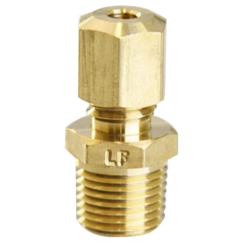 1/8 In. Compression X 1/8 In. D Mpt Brass Connector For Plumbing Applications