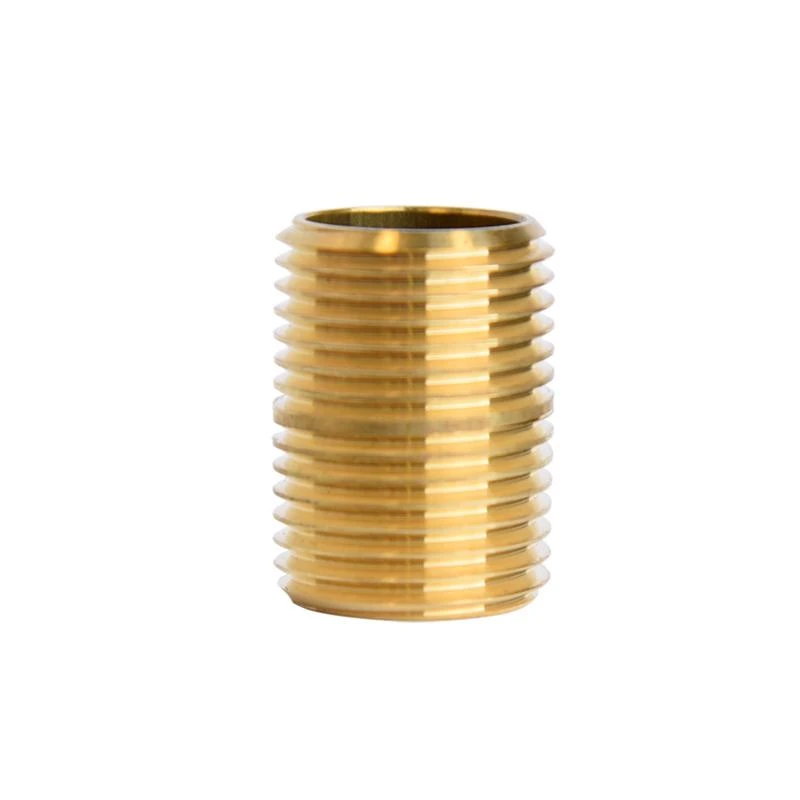 1/2 Inch Mpt Brass Close Nipple For Plumbing And Heating Applications