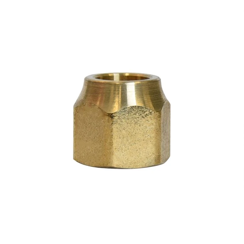5/8 Inch Flare Yellow Brass Forged Flare Nut For Plumbing Applications