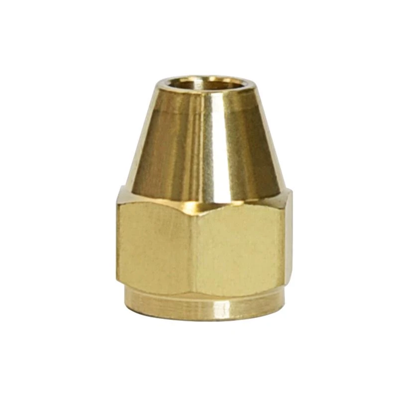 1/4 Inch Flare Brass Nut For Plumbing And Heating Applications