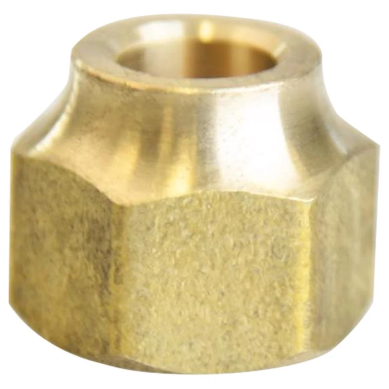 3/8 Inch Brass Forged Flare Nut For Plumbing And Heating Applications