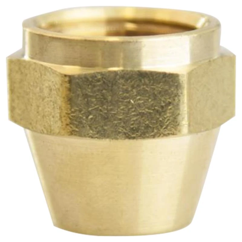 1/2 Inch Flare Brass Nut For Plumbing And Heating Applications
