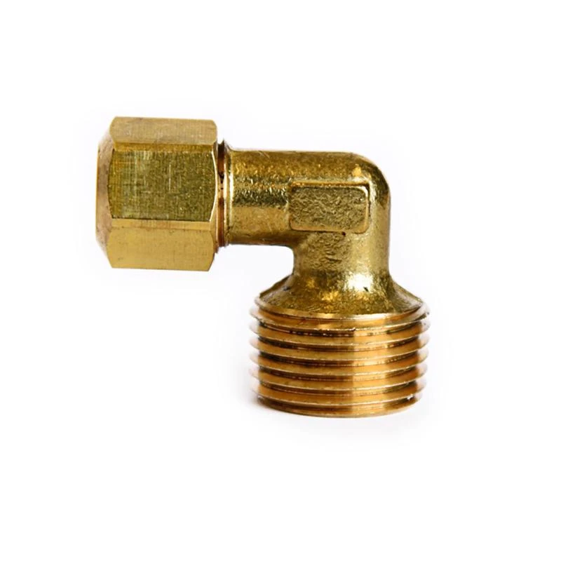 1/4 In. Compression X 3/8 In. D Mpt Brass 90 Degree Street Elbow Fitting