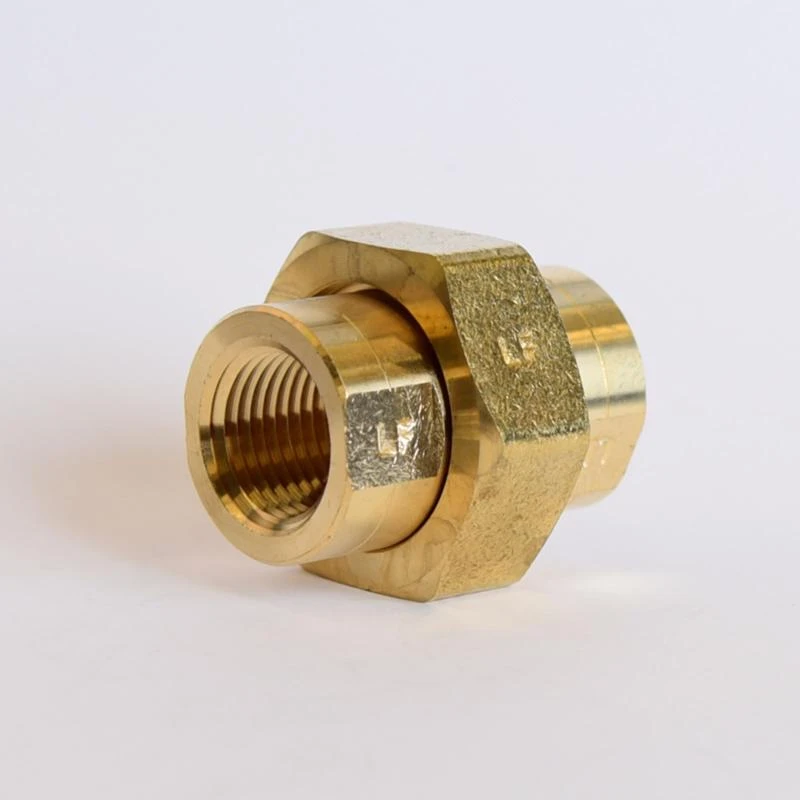1/2 In. Fpt X 1/2 In. D Fpt Yellow Brass Union For Plumbing Applications
