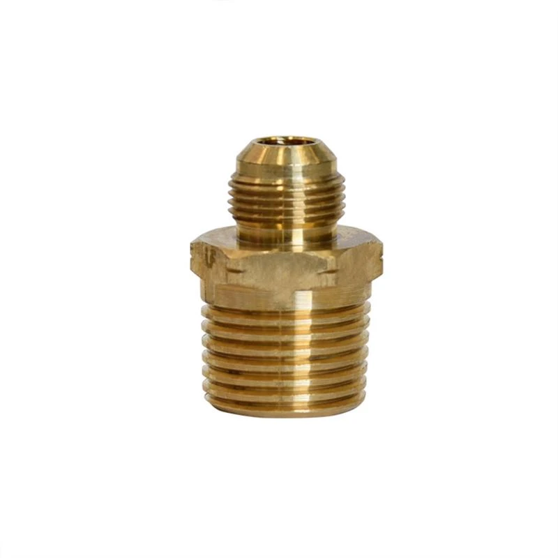 3/8 In. Fine Thread Flare X 1/2 In. D Male Brass Connector - Lead-free