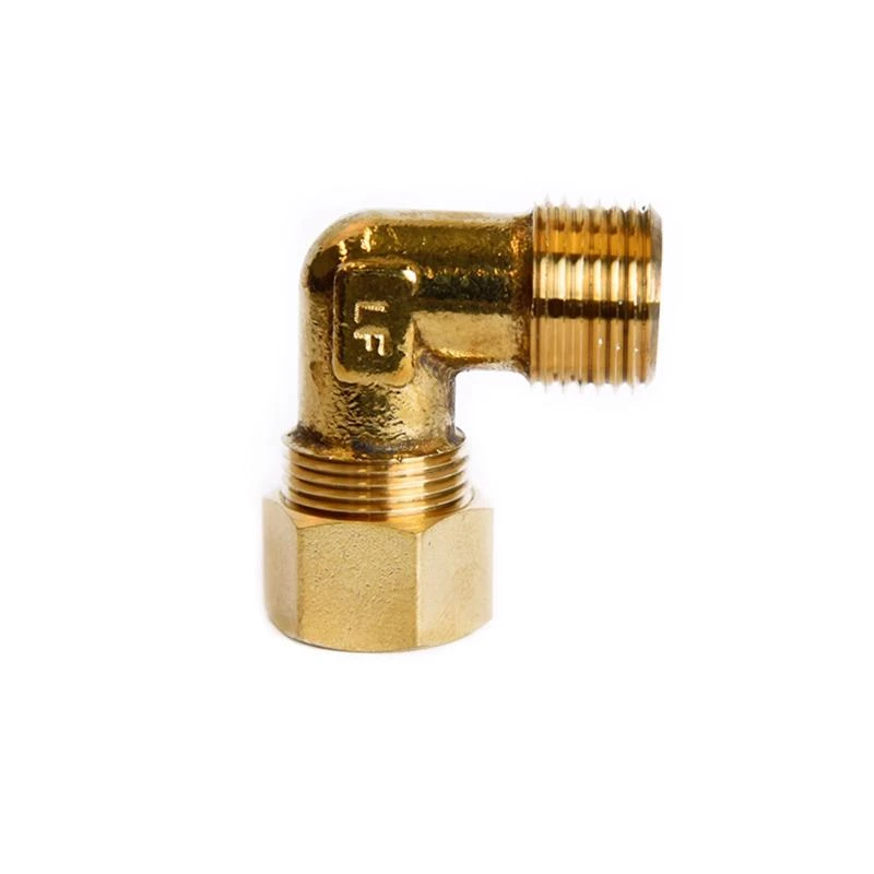 5/8 Inch Compression X 1/2 Inch D Mpt Brass 90 Degree Elbow Fitting