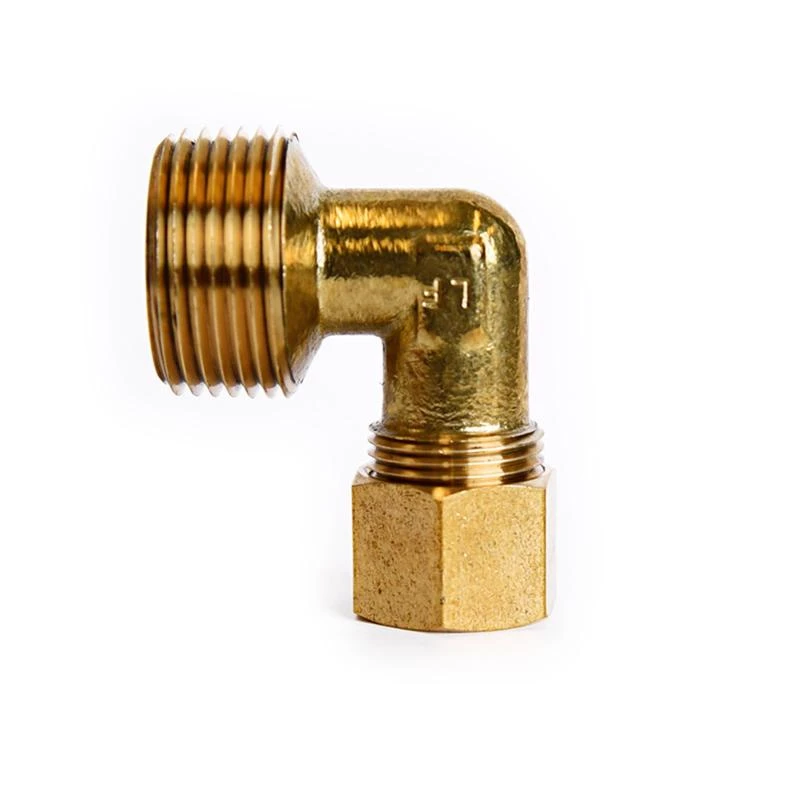 1/2 In. Compression X 3/4 In. D Mpt Brass 90 Degree Street Elbow Fitting