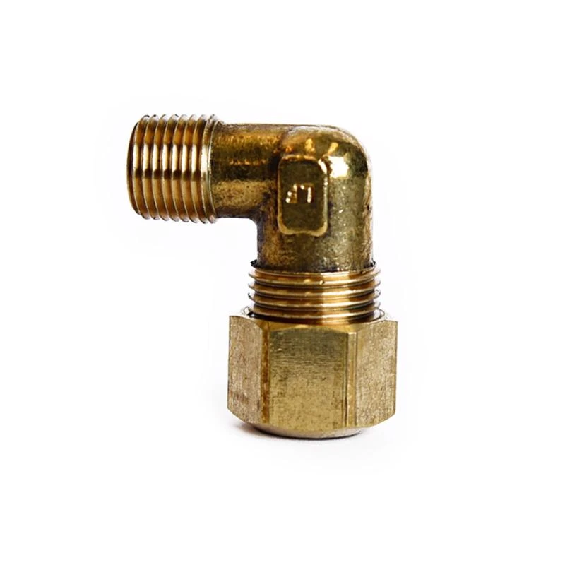 5/16 In. Compression X 1/8 In. D Mpt Brass 90 Degree Street Elbow