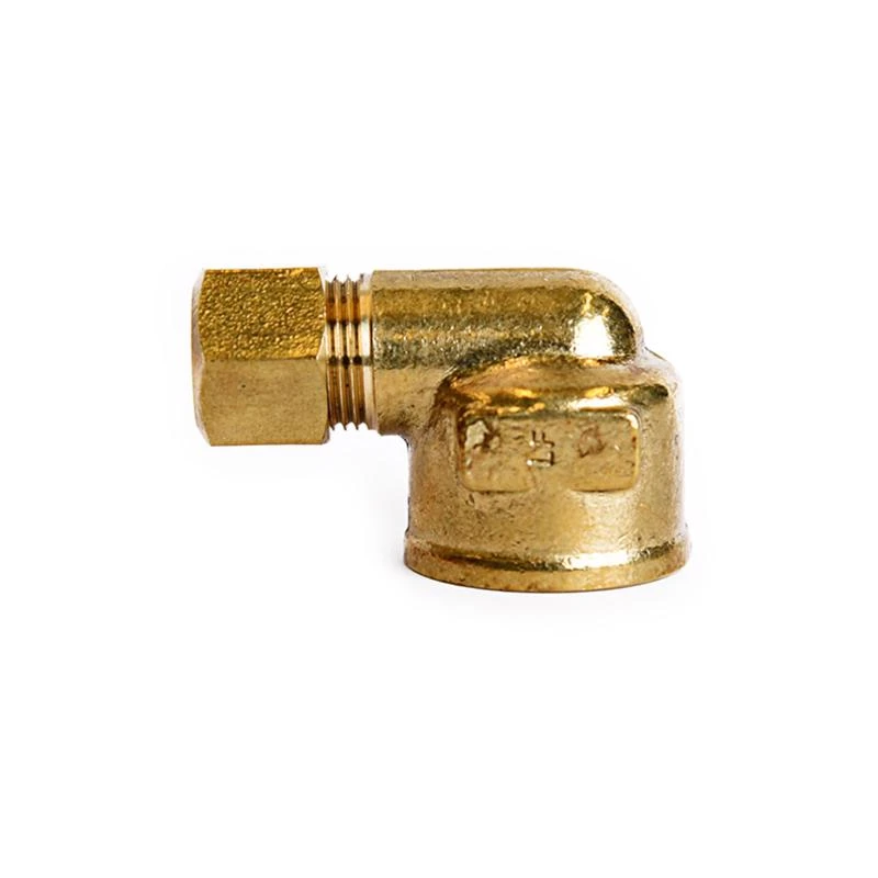 3/8 In. Compression X 1/2 In. D Fpt Brass 90 Degree Elbow Fitting