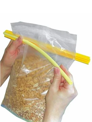 Yellow Plastic Bag Sealer For Chips, Pretzels, And Cereal - Dishwasher Safe