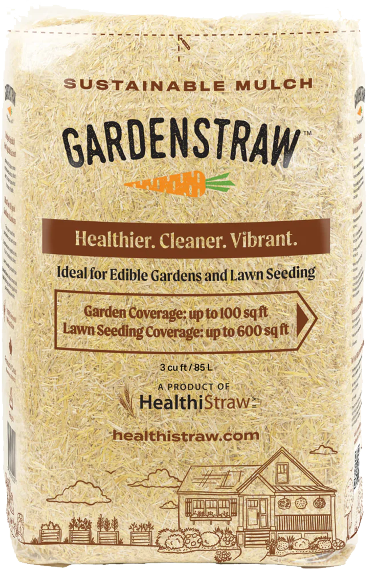 3.0 Cu. Ft. Gardenstraw™ Premium All-natural Biodegradable Mulch