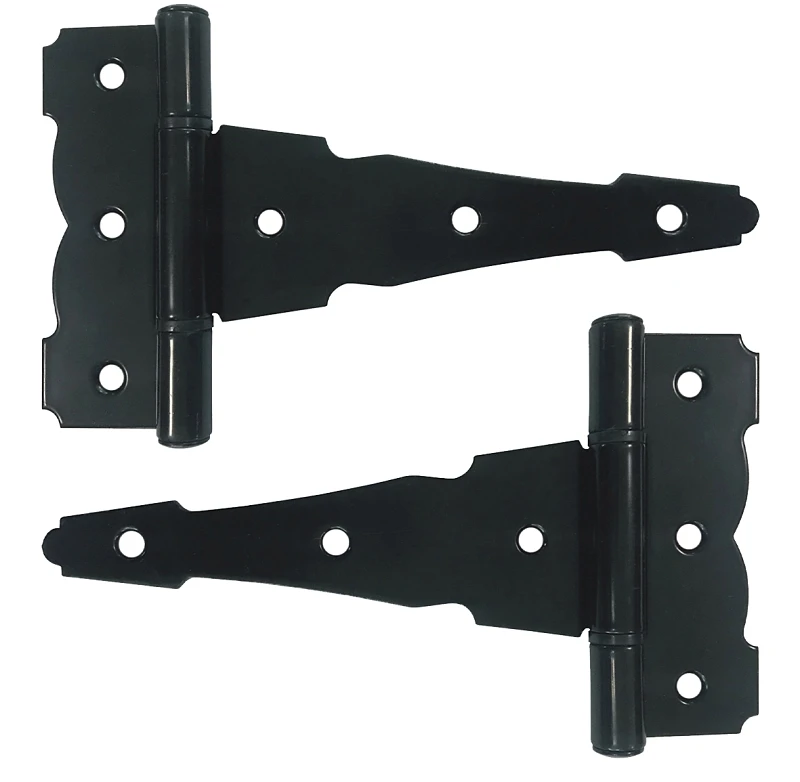 6 Inch Galvanized Steel Black Tee Hinges