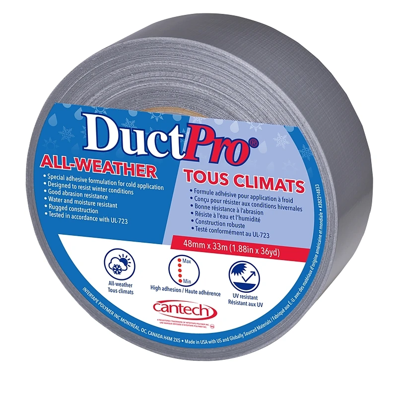 Weather Resistant Silver Duct Tape 48mm X 3m For All Weather Applications