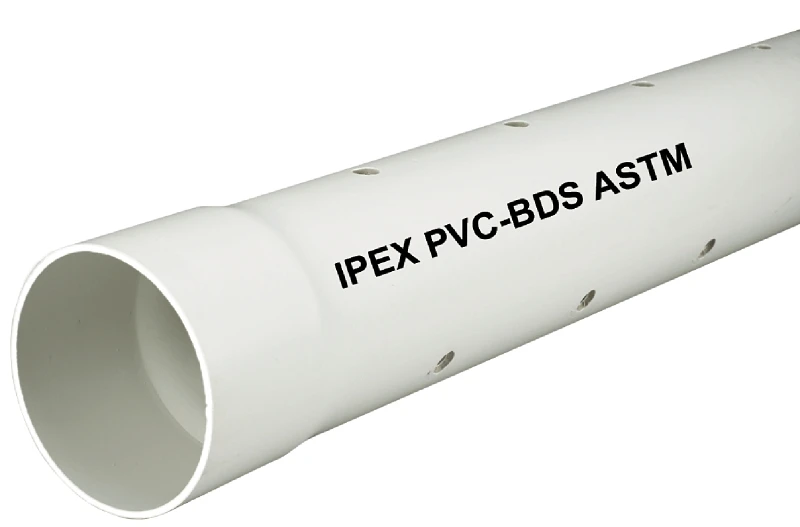 3 Inch X 10 Feet Pvc Perforated Pipe For Surface Water Drainage