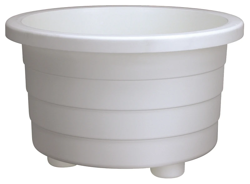 18 Inch White Plastic Planter For Indoor And Outdoor Use
