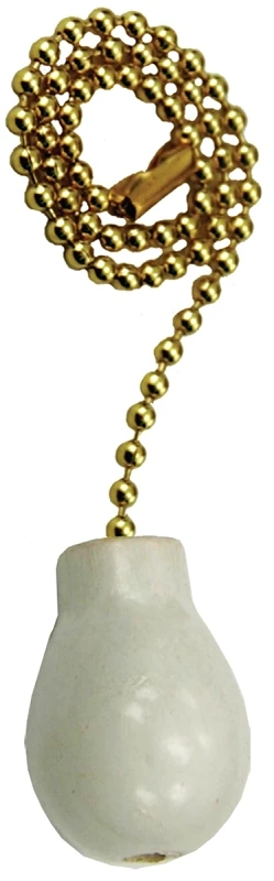 White Wood Pull Chain For Ceiling Fans And Light Fixtures