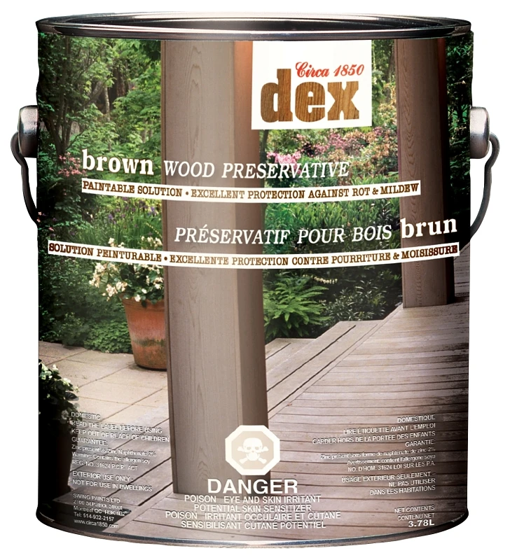 Preservative Wood Treatment 3.78 Liters Brown Color For Enhanced Protection