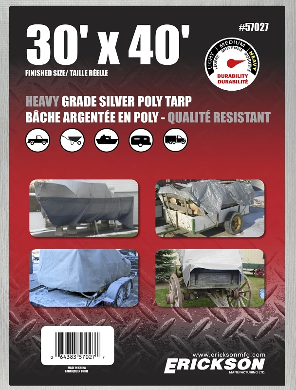 Heavy Duty Silver Tarp 30' X 40' - Model 57027