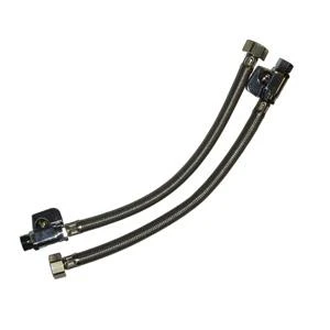 Stainless Steel Connection Hose And Valve With Stop, 12 Inch Model 1288050lf