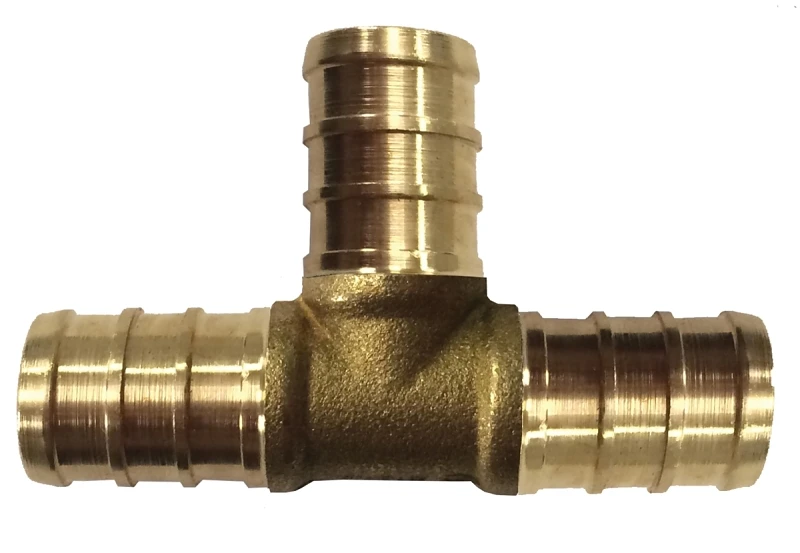 3/4 Inch Brass Pex Tee Fitting Model 1425108 For Plumbing Connections