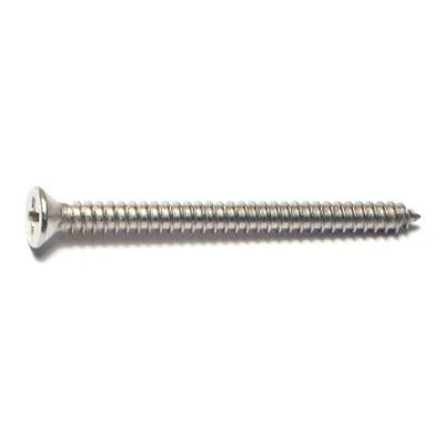 #8 X 1-1/2" Phillips Flat Head Stainless Steel Sheet Metal Screws 18-8