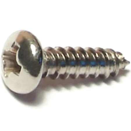 #6 X 1/2 Inch Stainless Steel Phillips Pan Sheet Metal Screws - 100 Count