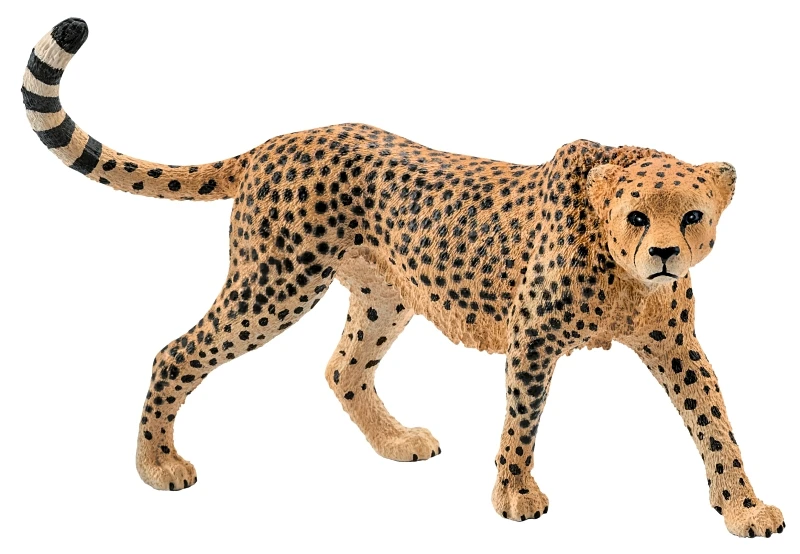 Tan Female Cheetah Toy Animal Figure For Ages 3 And Up - Model 14746