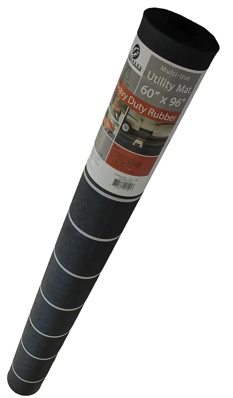 Heavy-duty Rolled Rubber Utility Mat, 60 X 96-inches, Multi-use