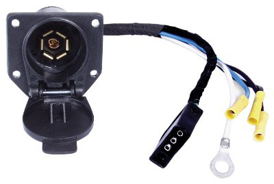 Trailer Connector Electrical System Adapter For 4-way Flat To 7-way Rv Blade