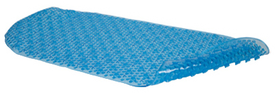 Bubble Bath Mat, Blue Rubber, 15 X 34.5-inch, Cushioned Anti-slip Design