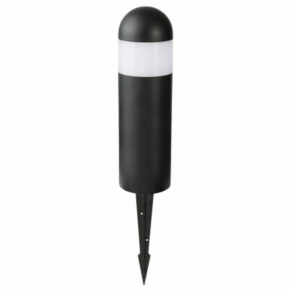 Wired Low Voltage Bollard Stake Light Black Plastic 35 Lumens