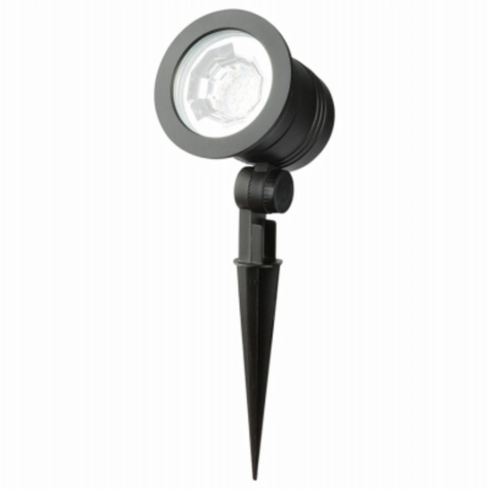 Wired Low Voltage LED Spotlight Black Metal Housing 100 Lumens