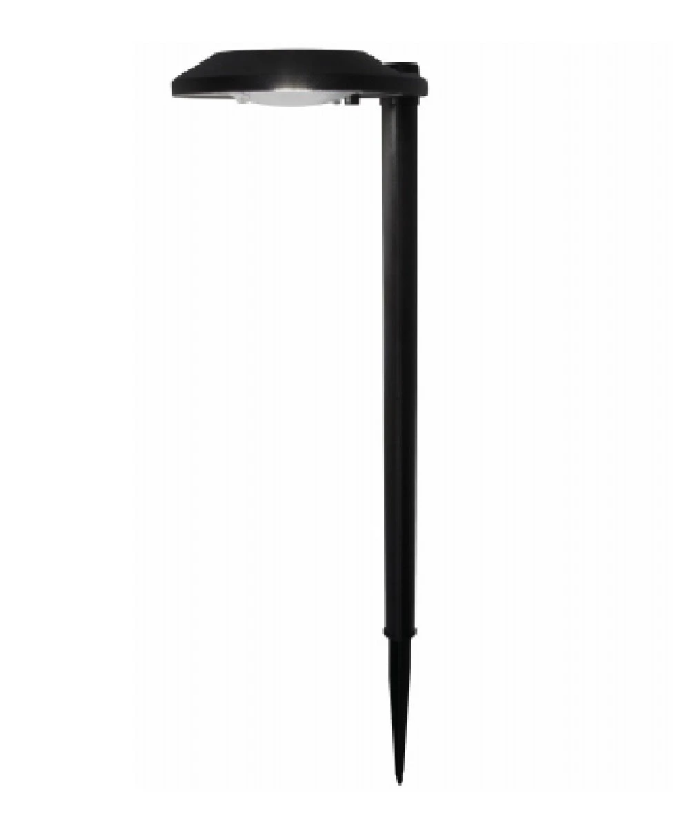 Wired Low Voltage LED Stake Light, Black Metal, Adjustable, 80 Lumens Brightness