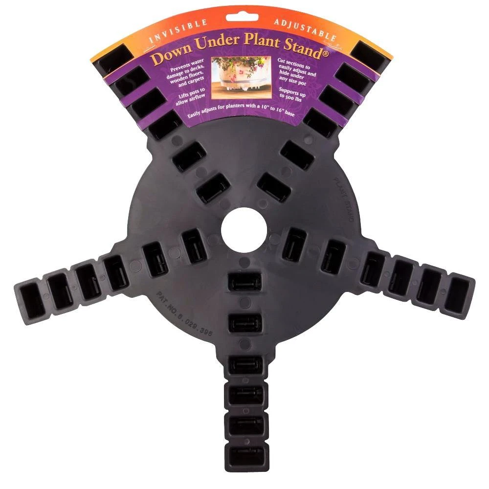 16-inch Black Heavy Duty Resin Plant Stand - Model 16410