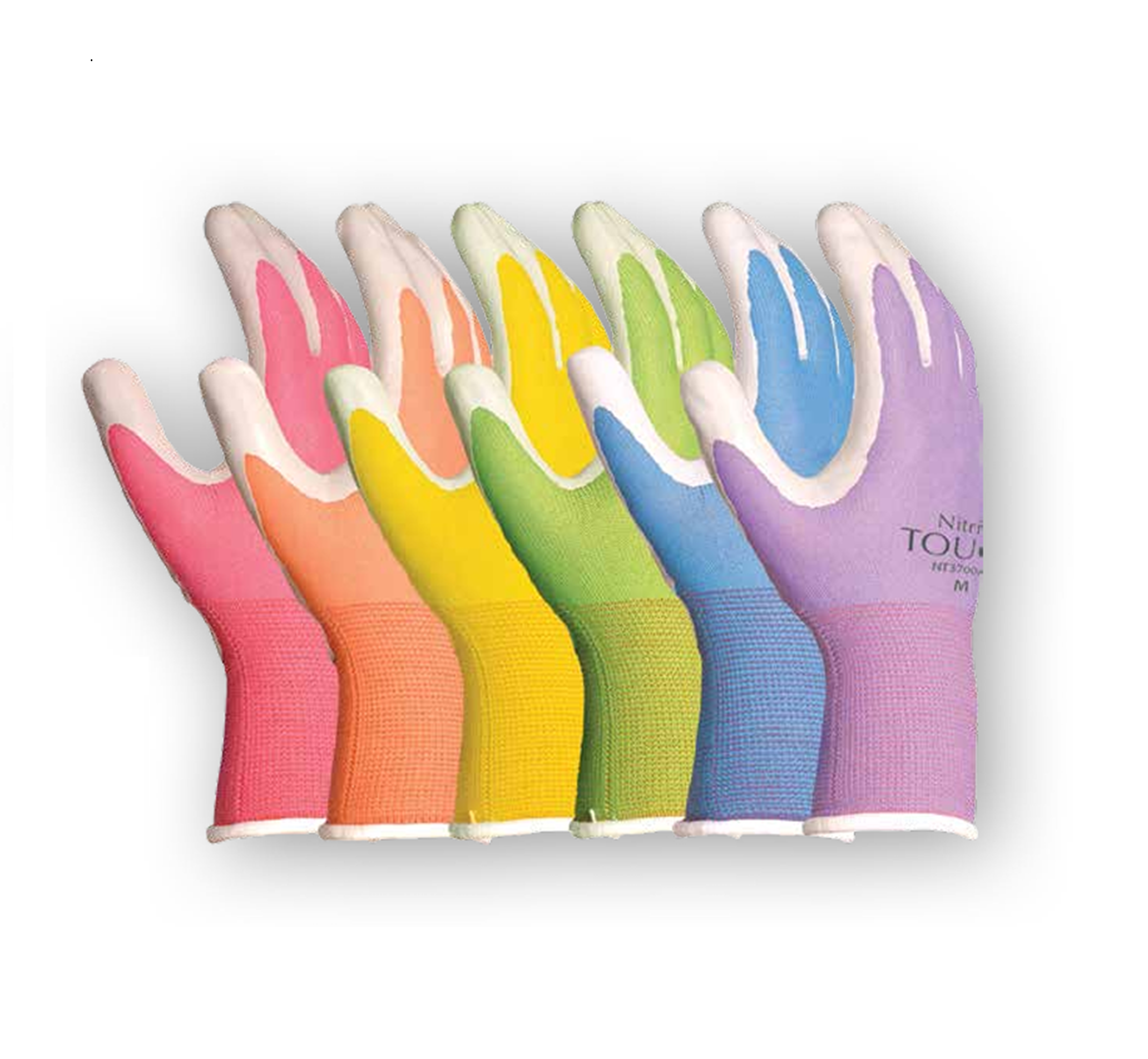 Nitrile Garden Gloves, Large, Assorted Colors, Abrasion & Puncture Resistant