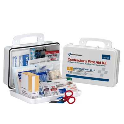 First Aid Kit For 25 People, Wall Mountable Plastic Case