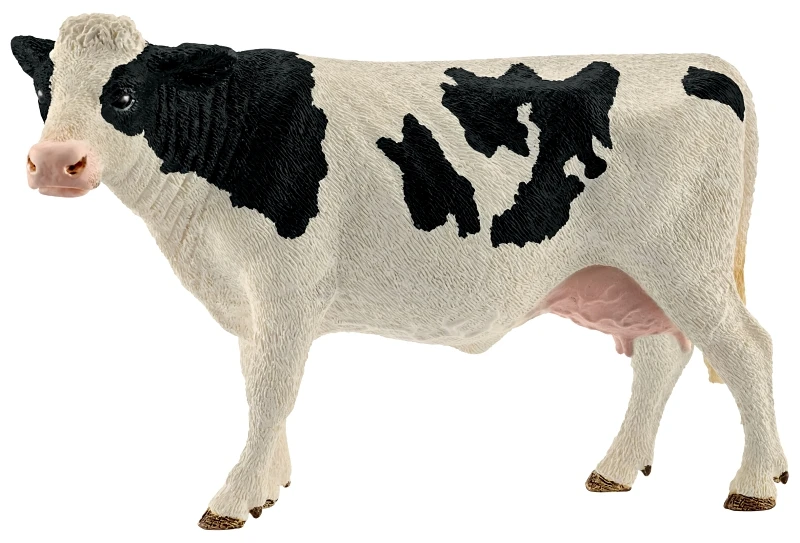 Black and White Holstein Cow Toy Animal Figure for Ages Three and Up