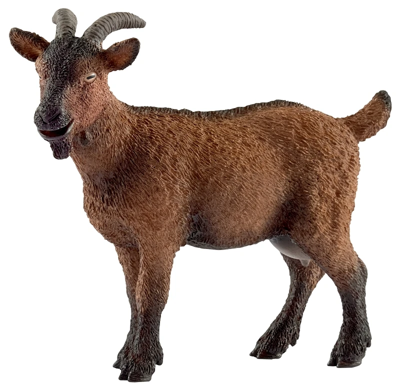 Brown Goat Toy Animal Figure For Ages 3 And Up - Realistic Design