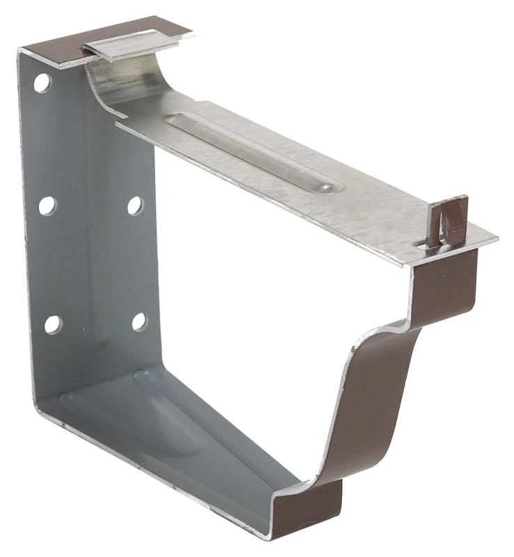 Snap Lok Fascia Bracket, Brown Aluminum, 5 In., 4-Pk.