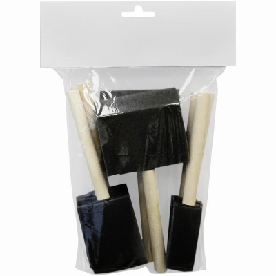Nine Piece Foam Brush Set for Painting and Finishing
