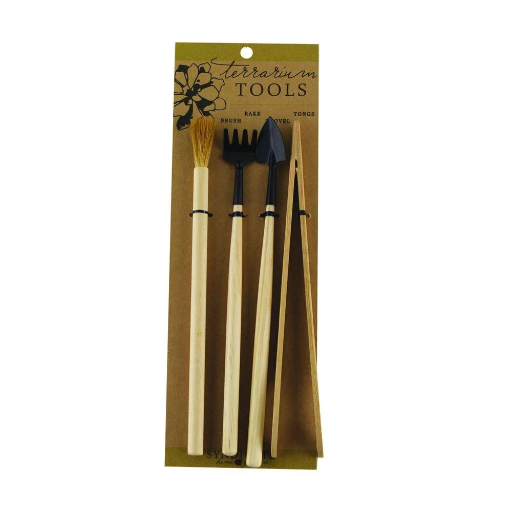 Four-Piece Terrarium Tool Kit for Plant Care and Decoration