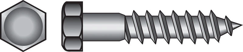The Hillman Group 964590 1/4 x 5-Inch Stainless Steel Hex Lag Screw, 10-Pack