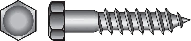 The Hillman Group 964596 5/16 x 5-Inch Stainless Steel Hex Lag Screw, 10-Pack